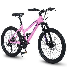 S26103 26 inch Mountain Bike for Teenagers Girls Women, Shimano 21 Speeds with Dual Disc Brakes and 100mm Front Suspension