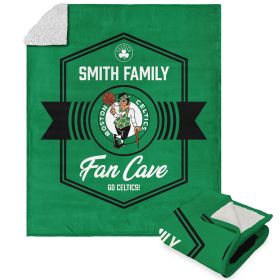 NBA Boston Celtics Dominion Personalized Silk Touch Sherpa Throw Blanket 50X60 Inches