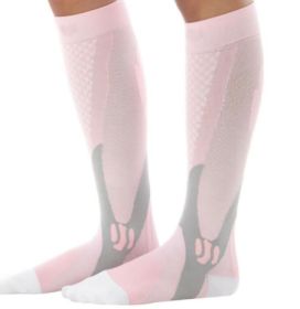 Compression Socks For Men&Women Best Graduated Athletic Fit For Running Flight Travel Boost Stamina Circulation&Recovery Socks (Option: Pink 6PC-XXL)