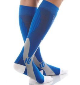 Compression Socks For Men&Women Best Graduated Athletic Fit For Running Flight Travel Boost Stamina Circulation&Recovery Socks (Option: Blue 3PC-XXL)