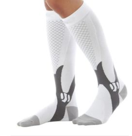 Compression Socks For Men&Women Best Graduated Athletic Fit For Running Flight Travel Boost Stamina Circulation&Recovery Socks (Option: White 3PC-L XL)