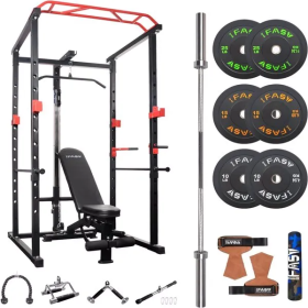 Home Gym Sets Multi-functional Power Cage,Home Adjustable Pullup Squat Rack (Option: 160lb)