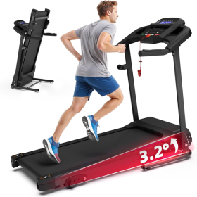 Compact Folding Treadmill For Home - 2.5HP Quiet Brushless Motor, 3-Level Incline (Option: 3style)