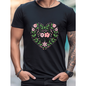 Celebrate in Style with This 100% Cotton Men's Valentine's Day Tee (Style: 484)