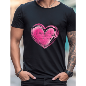 Celebrate in Style with This 100% Cotton Men's Valentine's Day Tee (Style: 485)
