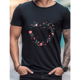 Celebrate in Style with This 100% Cotton Men's Valentine's Day Tee (Style: 111)