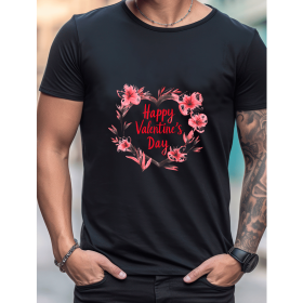 Celebrate in Style with This 100% Cotton Men's Valentine's Day Tee (Style: 482)