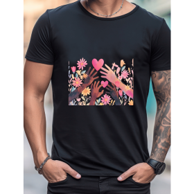 Celebrate in Style with This 100% Cotton Men's Valentine's Day Tee (Style: 83)