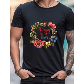 Celebrate in Style with This 100% Cotton Men's Valentine's Day Tee (Style: 99)