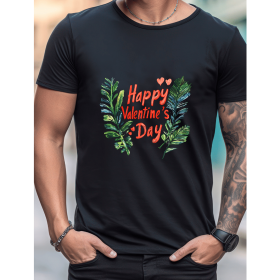 Celebrate in Style with This 100% Cotton Men's Valentine's Day Tee (Style: 497)