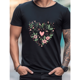 Celebrate in Style with This 100% Cotton Men's Valentine's Day Tee (Style: 101)