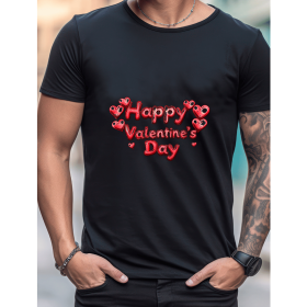Celebrate in Style with This 100% Cotton Men's Valentine's Day Tee (Style: 64)