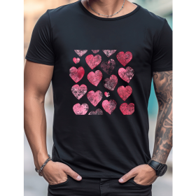 Celebrate in Style with This 100% Cotton Men's Valentine's Day Tee (Style: 100)
