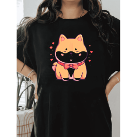 Casual Women's Cotton T-Shirt with Bow Detail - Trendy and Comfortable for Every Season (Style: 357)