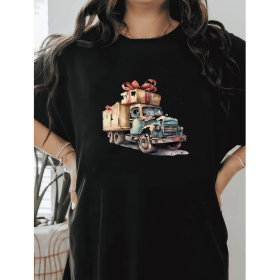 Casual Women's Cotton T-Shirt with Bow Detail - Trendy and Comfortable for Every Season (Style: 341)