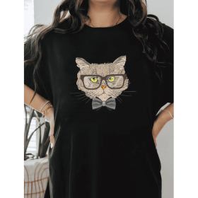 Casual Women's Cotton T-Shirt with Bow Detail - Trendy and Comfortable for Every Season (Style: 349)