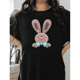 Casual Women's Cotton T-Shirt with Bow Detail - Trendy and Comfortable for Every Season (Style: 89)