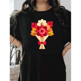 Casual Women's Cotton T-Shirt with Bow Detail - Trendy and Comfortable for Every Season (Style: 117)